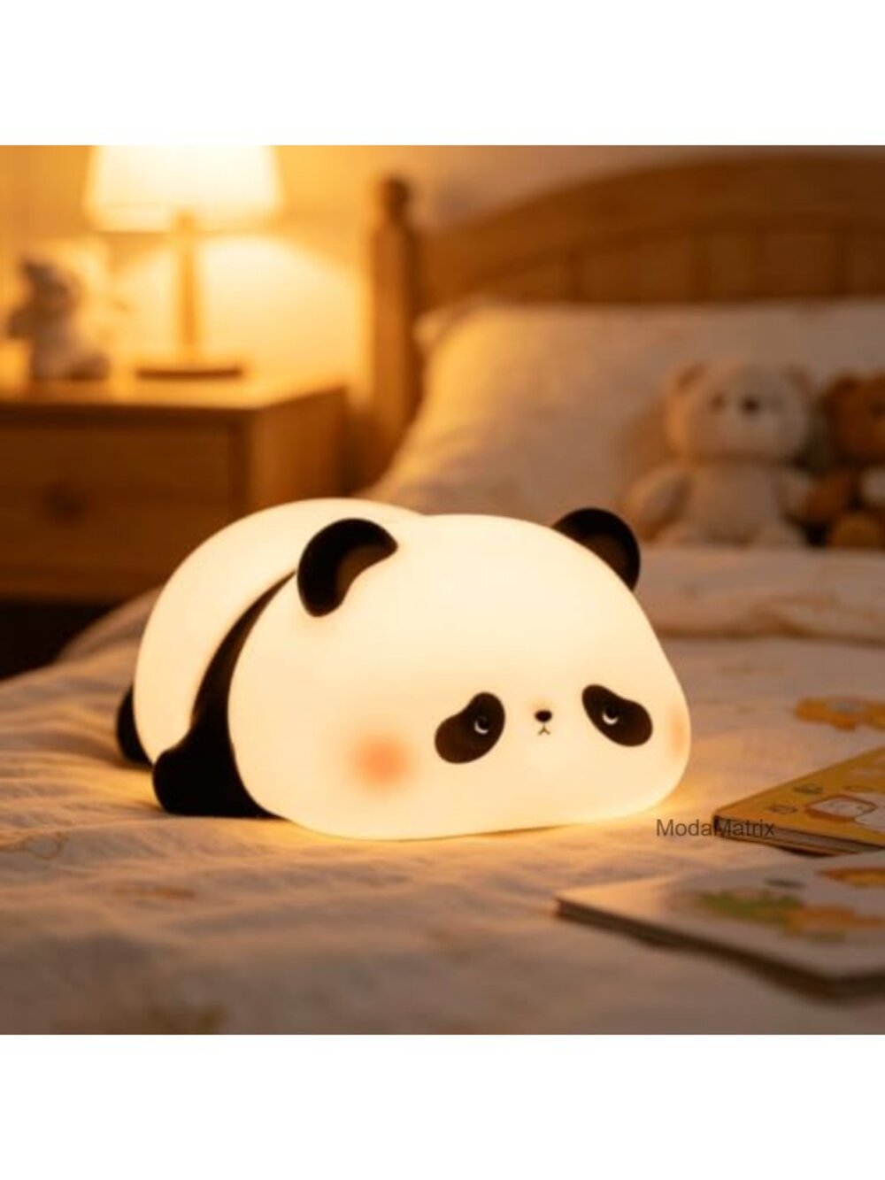 Silicone Panda Night Light Squishy Dimmable Nursery Lamp for Kids